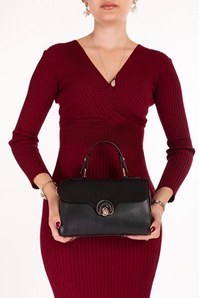 Gondol Women's Stylish Hand and Shoulder Bag Ct.1015 Black