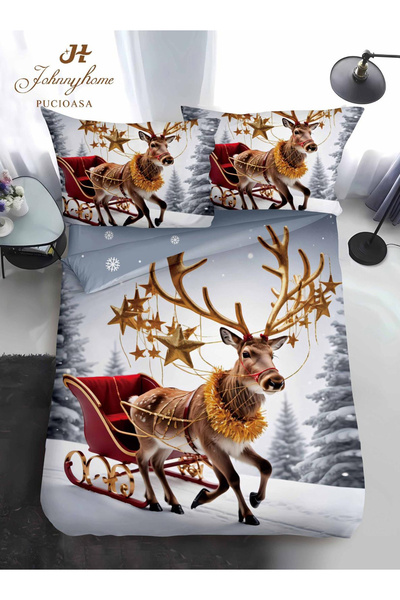 FIONNA.RO Fine Cotton Underwear 1 Person - Reindeer with Sleigh