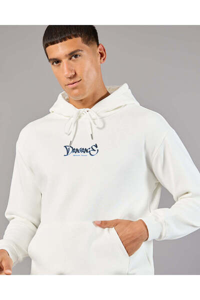 REDTAG Men Front & Back Embroidered Hooded Sweatshirt