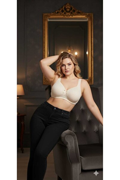 wear treasure Women's Fixed Strap C Cup Wire Free Sponge Breathable Texture Bra