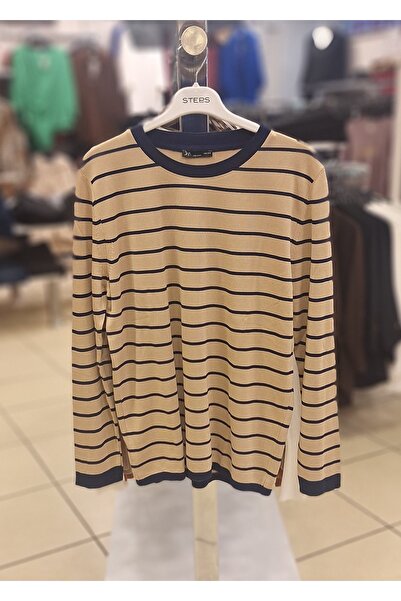 JM Round Neck Striped Knitwear Sweater