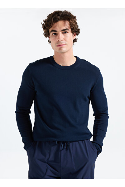 GMG FIRENZE Велосипедна комір Slim Fit Синій Чоловічий светр GU25MFW04030