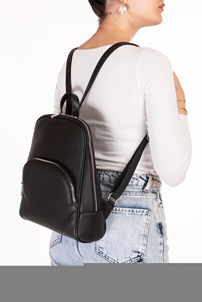 Gondol Women's Casual Stylish Backpack Ct.1026 Black Flotter