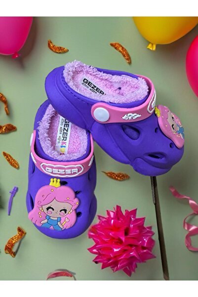 GEZER Παντόφλες και σανδάλια για κορίτσια Winter Eva Trend Home Garden Nursery με επένδυση από βελούδο