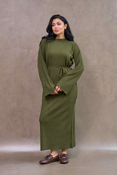 KÜÇÜĞÜM BUTİK Khaki Green Knitwear Dress
