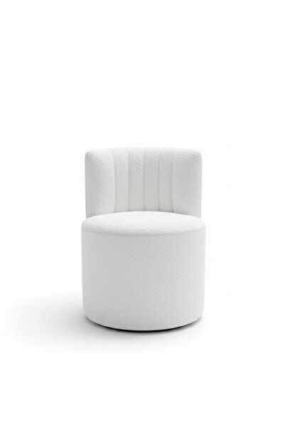 idizayn Sırtlı Beyaz Rax Puf