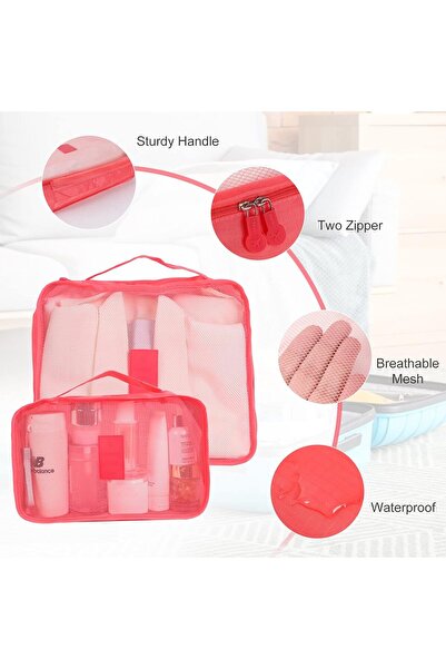 SKY TOUCH SKY-TOUCH 6-Piece Travel Luggage Organizer Set, Watermelon Red