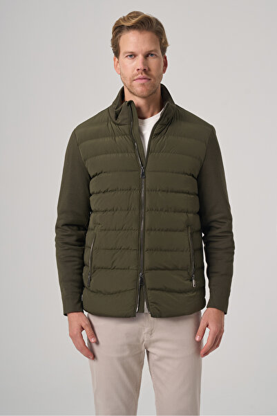 Morven Men's Green Polyamide Short Quilted Jacket