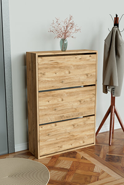 Hediyeler Kapında 3 Bölmeli Liovian Düşer Kapak Ayakkabılık