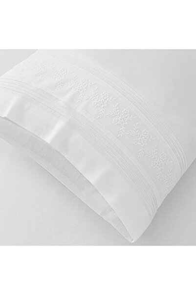 Penelope 100% Cotton 200 Tc Duvet Cover Set 260X240 cm White - Vera Series