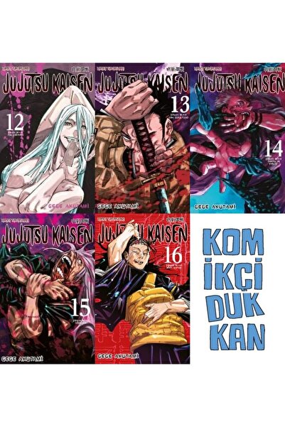 Gerekli Şeyler Yayıncılık Jujutsu Kaisen 12-13-14-15-16 manga seti (5 kitap) ...