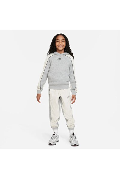 Nike Sportswear Amplify Çocuk Gri Hoodie Özel Seri Tek Üst Sweat