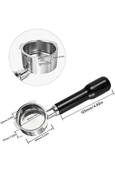 OEM 51 mm Bottomless Portafilter for Dedica EC680/EC685