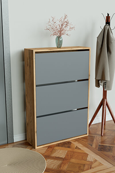 Hediyeler Kapında 3 Bölmeli Liovian Düşer Kapak Ayakkabılık