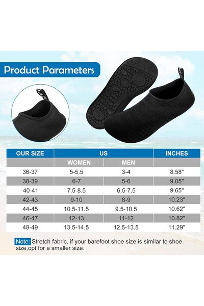 urevo Water shoe suitable for beach and outdoors, swimming water socks, quick-drying diving shoe for