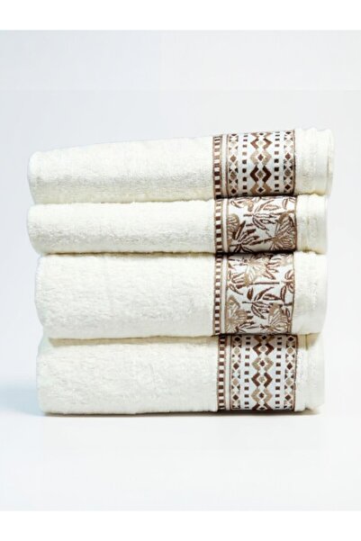 Özdilek But Dream Bamboo Best Hammam Set Cream Cream Beige – 4 Pieces Soft and Water Absorbent