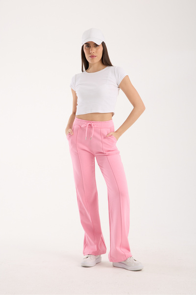 DeChival FLEECE-LINED MODAL SWEATPANTS - FRONT SEAM