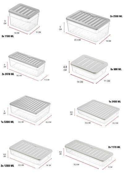 FİTHOME 24-Piece Leak-Proof Storage Container Set Refrigerator and Freezer Organizer Set Microwave Safe