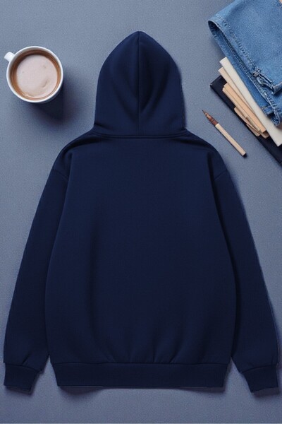 uyguntarz Unisex Colorful Ribbon Printed Hooded Sweatshirt