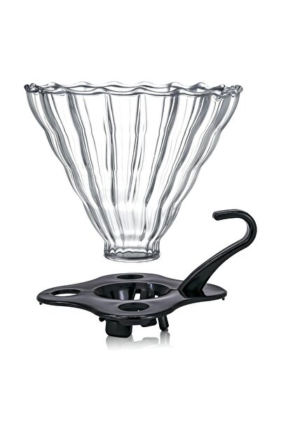 MIBRU 10 Pcs V60 Premium Pour Over Manual Coffee Maker with Manual Grinder Dripper Set