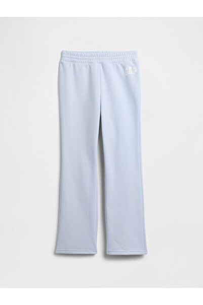 GAP Kız Çocuk Mavi Relaxed Logo Bootcut Jogger Eşofman Altı