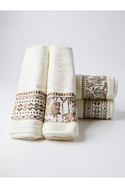 Özdilek But Dream Bamboo Best Hammam Set Cream Cream Beige – 4 Pieces Soft and Water Absorbent