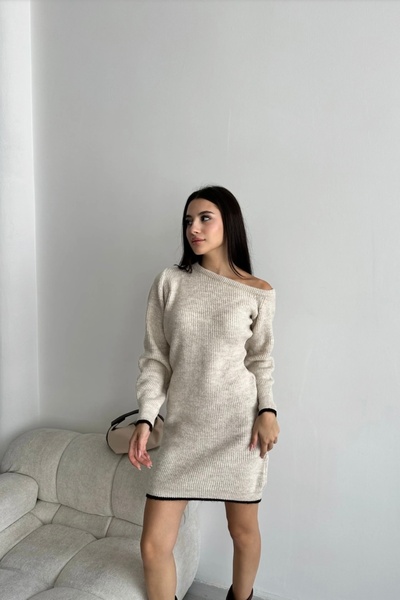 Auroveen Basic Tek Omuz Triko Mini Elbise AV2025116