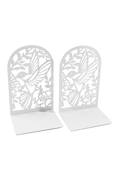 OEM Suport metalic pentru cărți, alb, 2 buc.