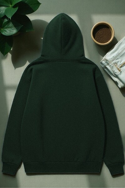 uyguntarz Unisex Red Mon Cheri Printed Hooded Sweatshirt