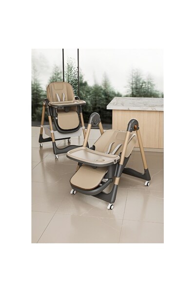 FONIX Comando Kids Multifunctional Baby & Toddler High Chair, 2 Trays, Removable Cover, 5-Point Harness, C