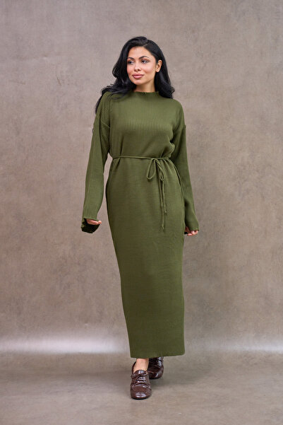 KÜÇÜĞÜM BUTİK Khaki Green Knitwear Dress