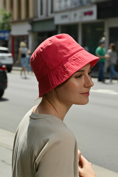 Verahed Uv Sun Protection Bucket Hat Lightweight Foldable Cross Outdoor Red Beach Sea Hat Bucket Hat