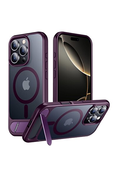 MobileSmart Husă pentru iPhone 16 Pro Max, MagSafe, protecție militară, supor...