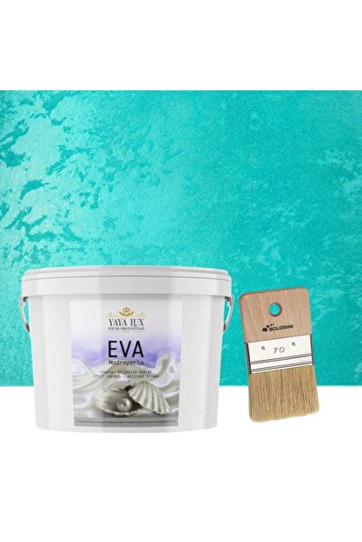 YaYa Color Set Vopsea Decorativa de Lux, Eva Madreperla, Turcoaz Deschis, 2.5...