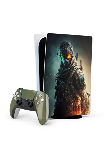 ACME LABS Skin Sticker PlayStation 5 Gaming Console Cover Wrap- Soldier