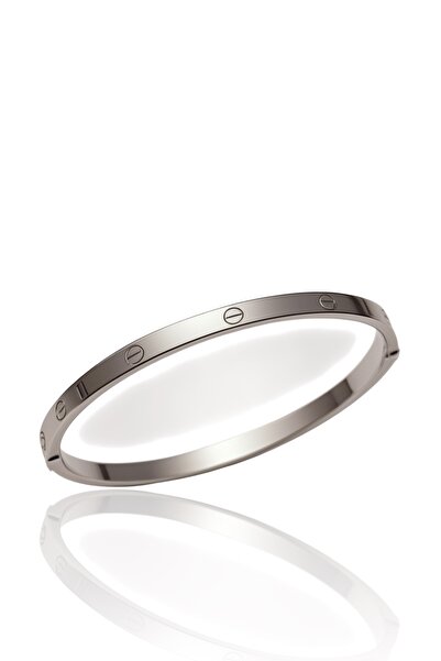 Hakan Güler Kuyumculuk Beyaz Altın Çivili Model Kelepçe