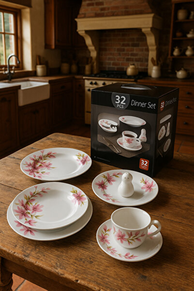 Dania ✨ Luxurious 32-piece dinnerware set for 6 people – elegance to complete your table ✨