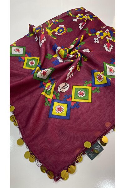 LORENDA Çengelköy Pullu Yazma , Eşarp , Şal