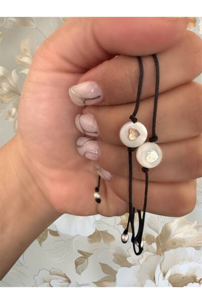 farist Friendship Bracelet Made from 2-Piece Heart-Shaped Beads, Lucky Bracelet, String Bracelet