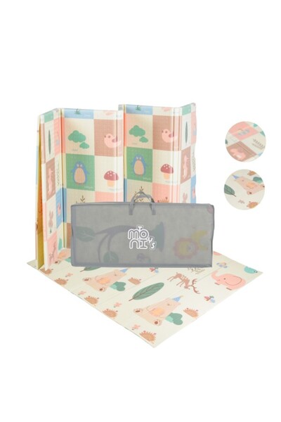 Moni Toys Saltea de joacă pliabilă Moni XXL Forest Angels – XPE, termoizolantă, antiderapantă, 180x200cm