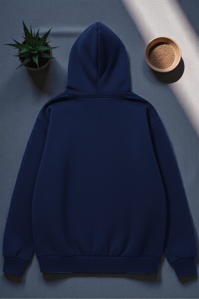 uyguntarz Unisex Red Mon Cheri Printed Hooded Sweatshirt