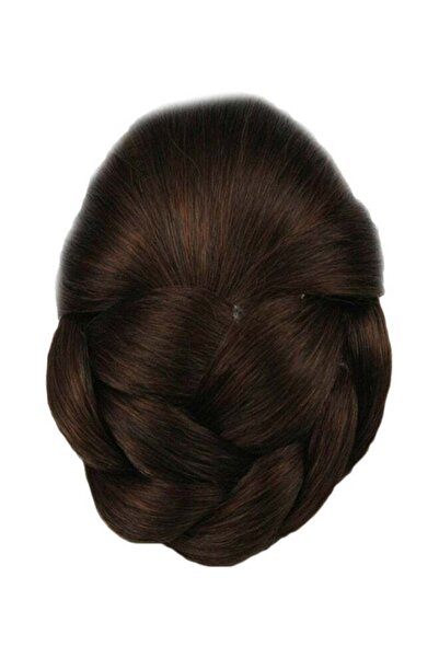Generic Braded Hair Bun Wig Dark Brown