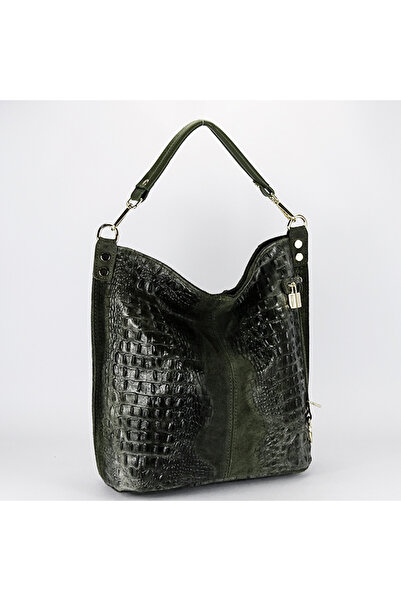 SOFILINE Khaki genuine leather bag with reptile print 1915 M9