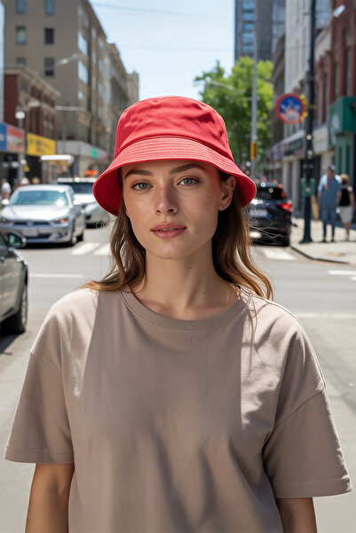 Verahed Uv Sun Protection Bucket Hat Lightweight Foldable Cross Outdoor Red Beach Sea Hat Bucket Hat