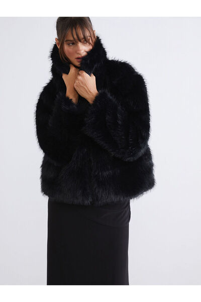 LC Waikiki Vizyon New Season Jacket Collar Women's Fur Coat