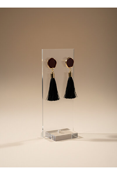 Candy Nuveria Gece Püsküllü Altın Kaplama Küpe