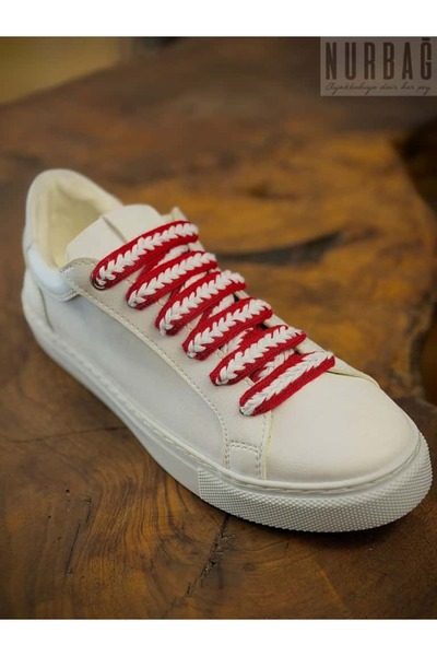 NURBAĞ DOKUMA Red White Hair Braid 100 cm Tie