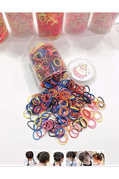 NEW HİLL 300 Pieces of Elastic, Non-Breakable, Quality Knitting and Binding Rubber - in a Box