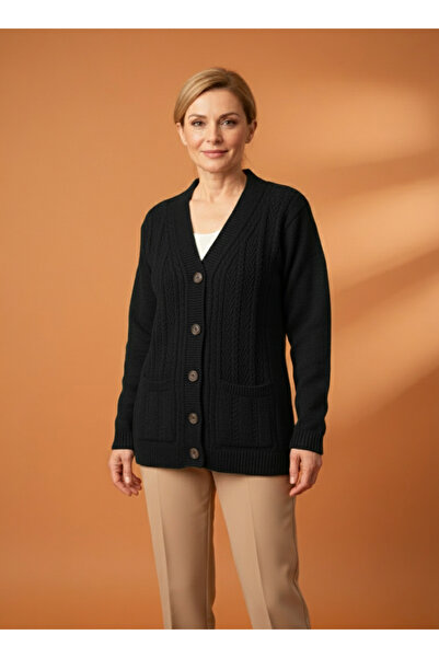 Ravencia سترة تريكو نسائية بأزرار للأمهات