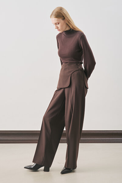 Manuka Classic Cut Fabric Pants Bitter Brown